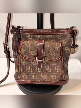Dooney & Bourke Y2K Signature Monogram Crossbody - Pink Gingham Lining